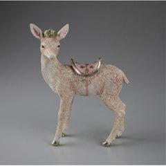 Reh creme 9x11 cm – Dekorativ rådyrfigur i romantisk design by Am Design