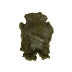 Olive green rabbit skin for decoration 40x30x2cm