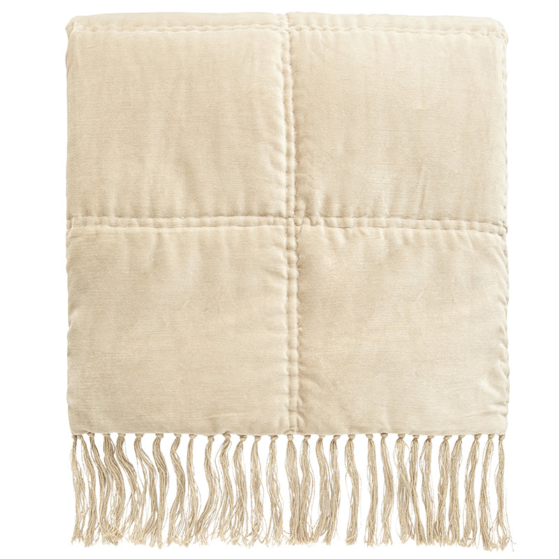 Sand Velvet Bedspread 260 x 260 cm by ByLiving