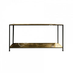 Konsolbord med guldplader 130x24x70cm