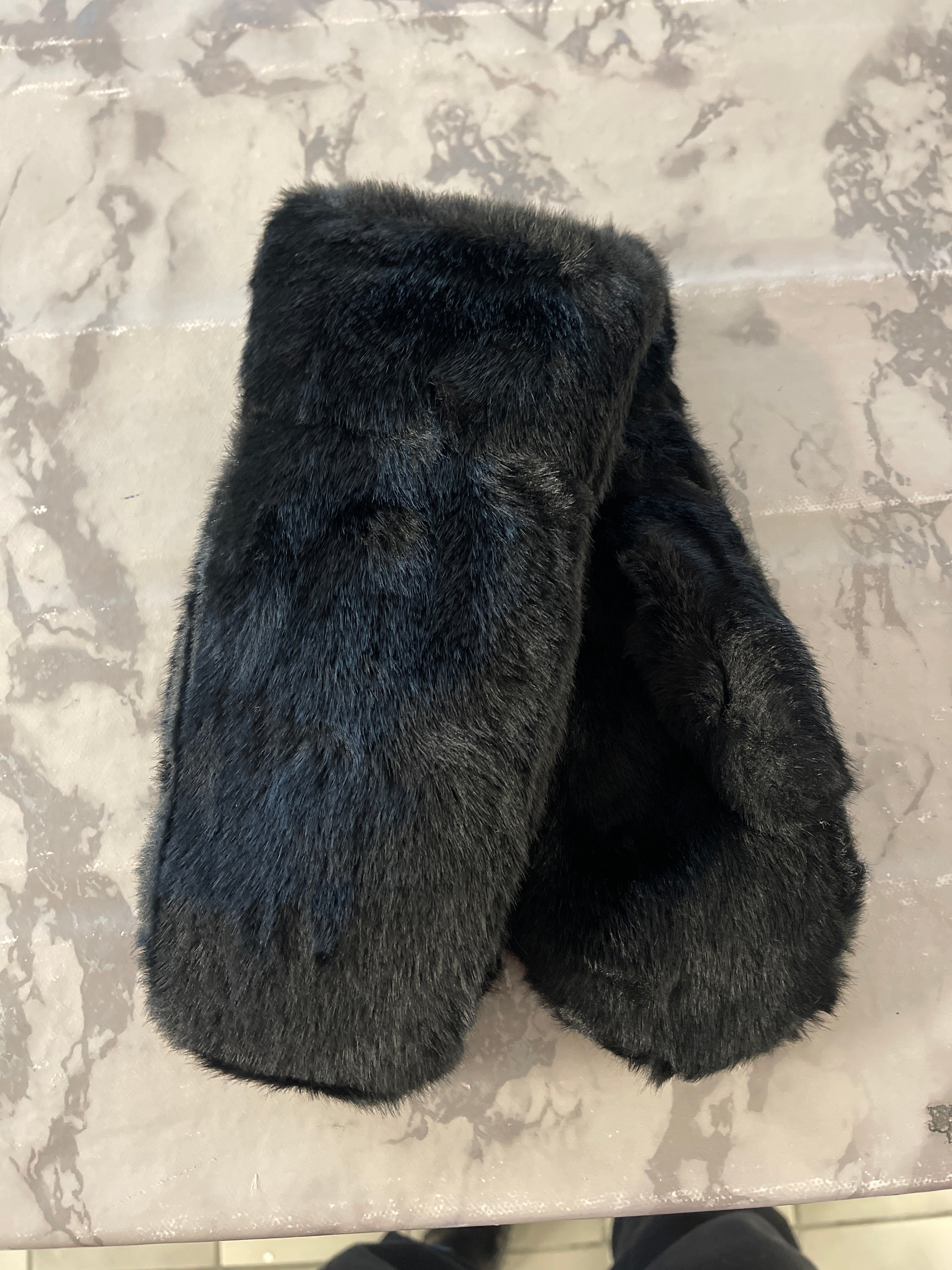 Faux fur pels handsker