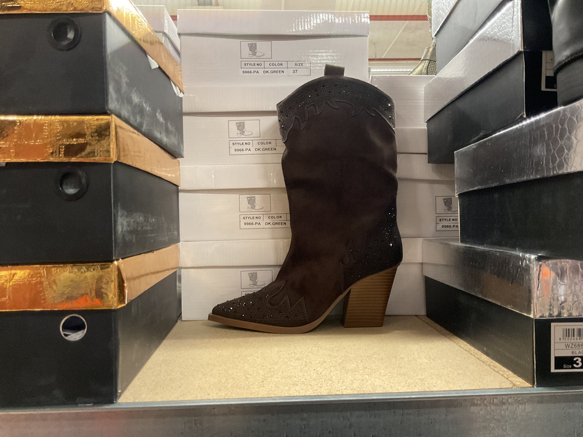 Brun cowboystøvle med bling by Krone 1