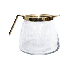 Kande med hank BR/GO 10x13x10 cm – Glas med messing detaljer