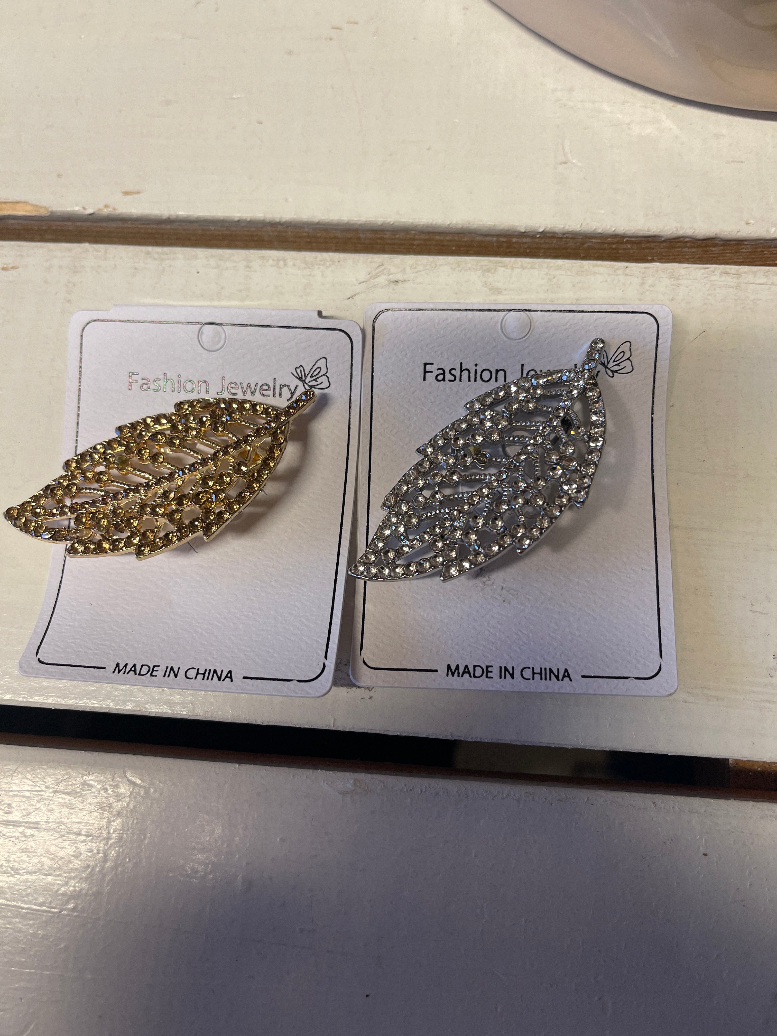 Bling broche - Blad by Krone 1