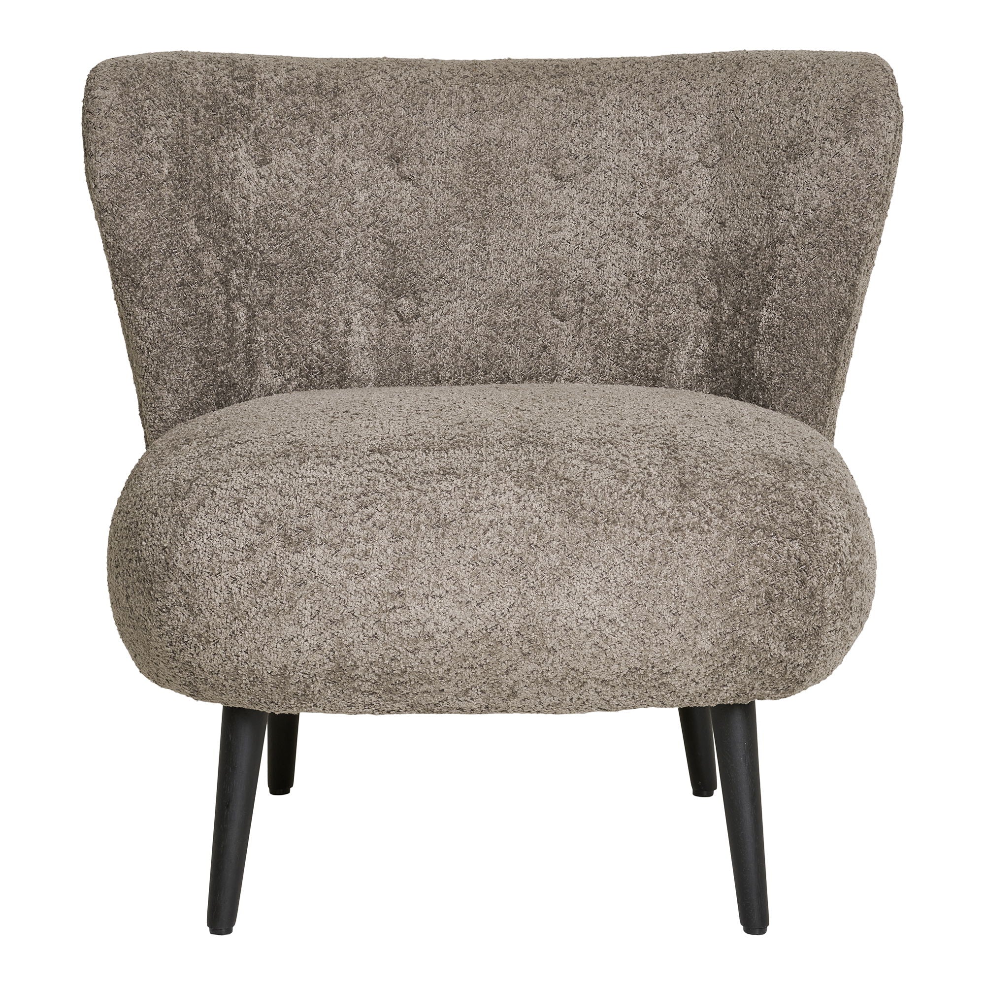 Covelo Loungestol Bouclé, Brun/Sort