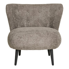 Covelo Loungestol Bouclé, Brun/Sort