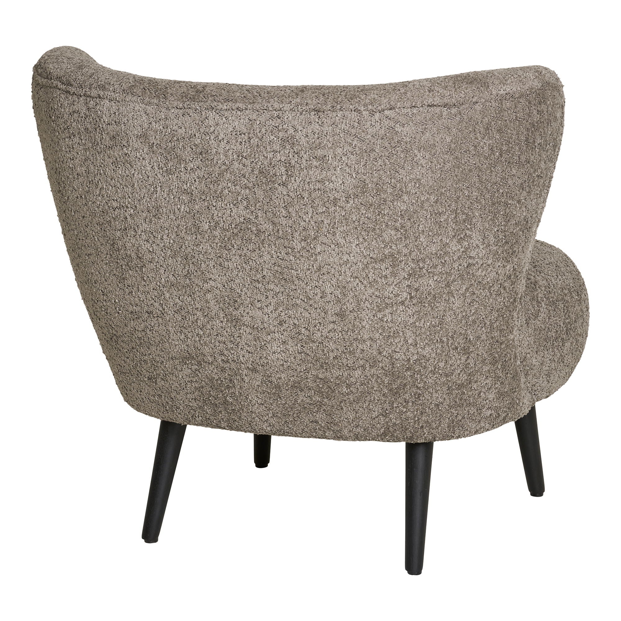Covelo Loungestol Bouclé, Brun/Sort