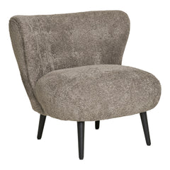 Covelo Loungestol Bouclé, Brun/Sort