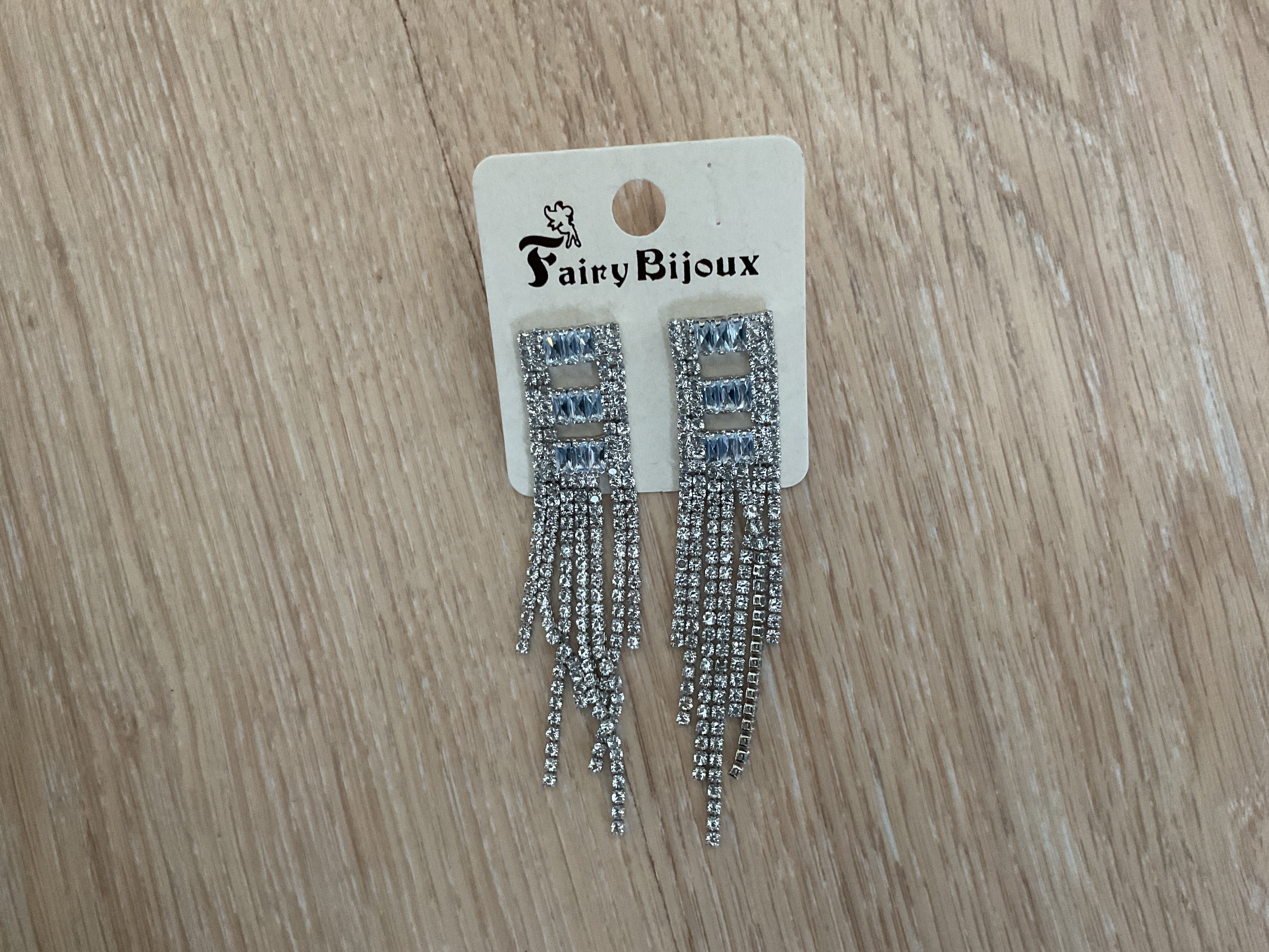 Fine øreringe med sten og bling - Sølv by Krone 1