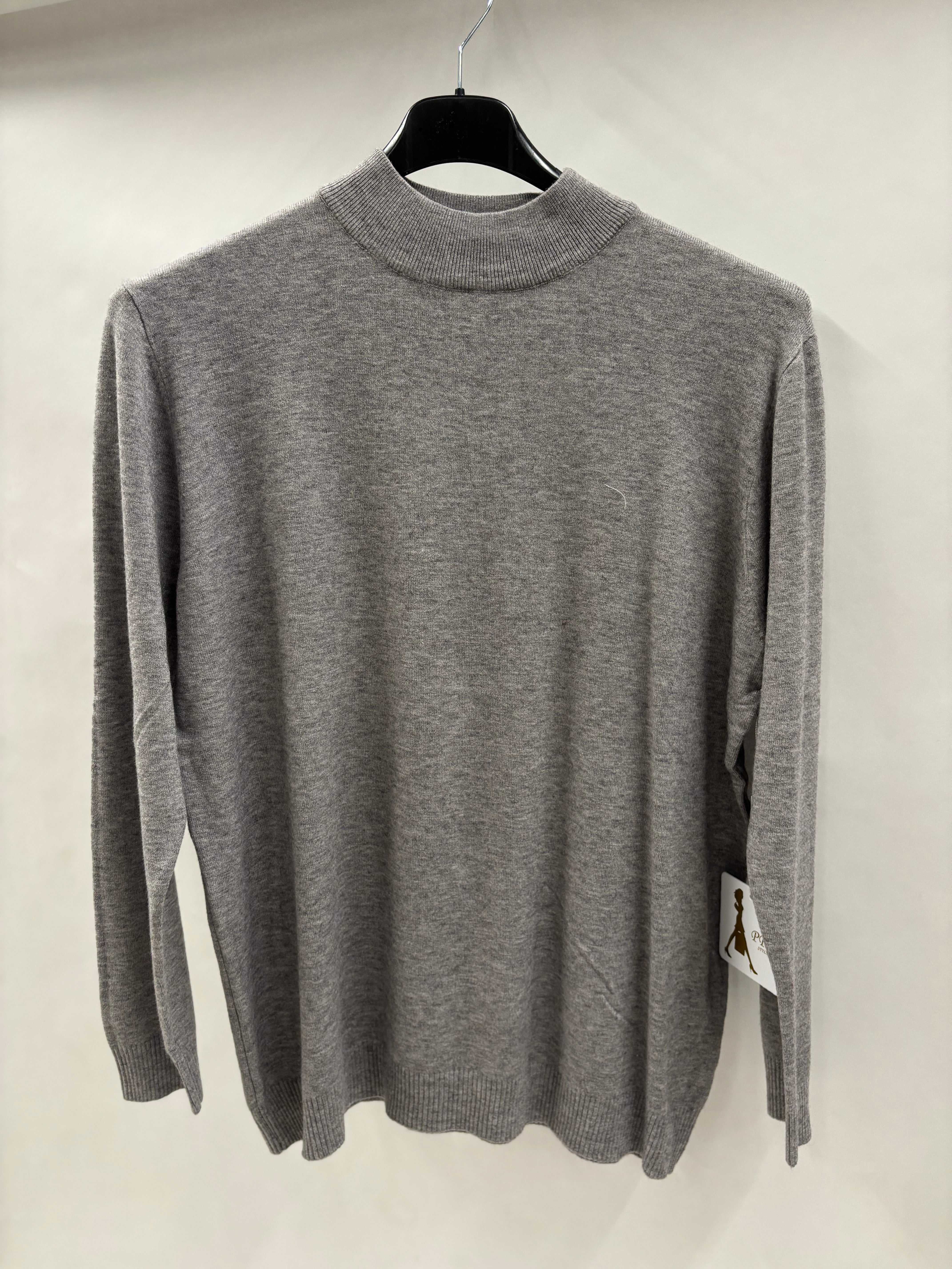 Højhalset Ensfarvet Bluse - Brystmål 120cm