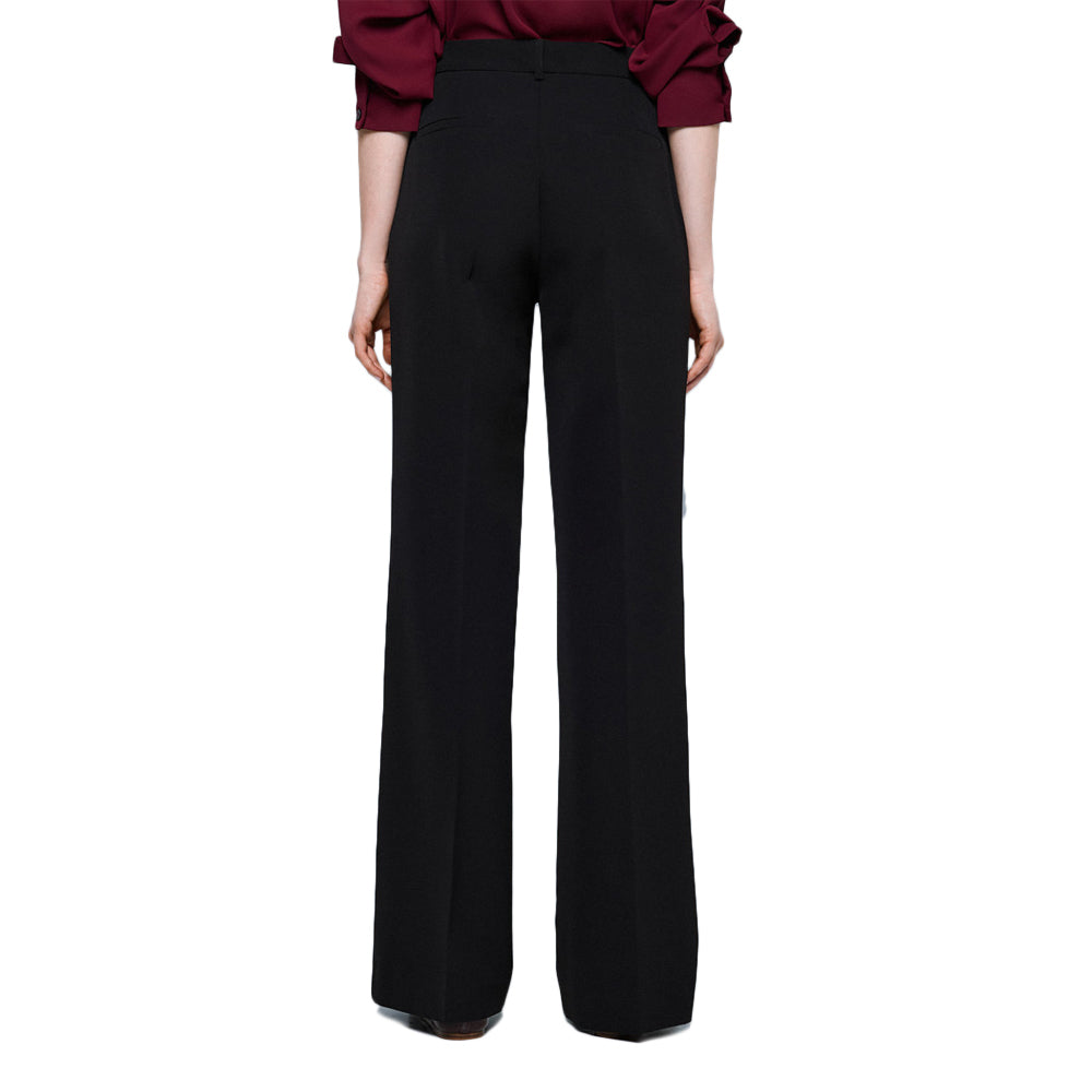 Access Bukser med vide ben og monogramknap by Access Fashion