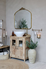 Spejl m. dekorkant, H90/L80/B3,5 cm antique messing by Chic Antique