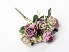 Buket roser x7 kunstige blomster i naturtro design