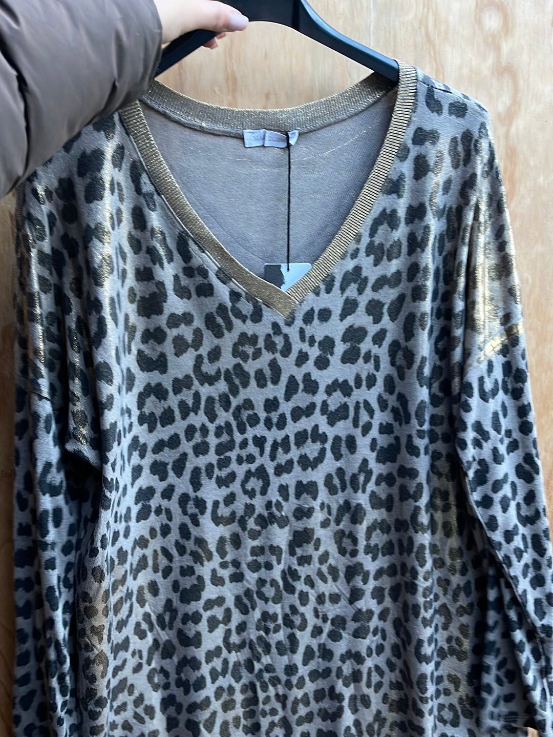 Tynd leo strik med guld - Brystmål 120cm by Krone 1