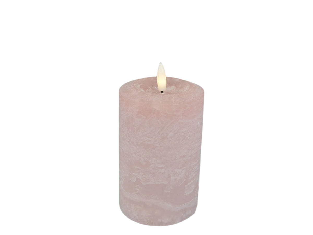 LED Lys Rosa Antique 7,6x12 cm Hyggelig Stemning & Realistisk Flamme