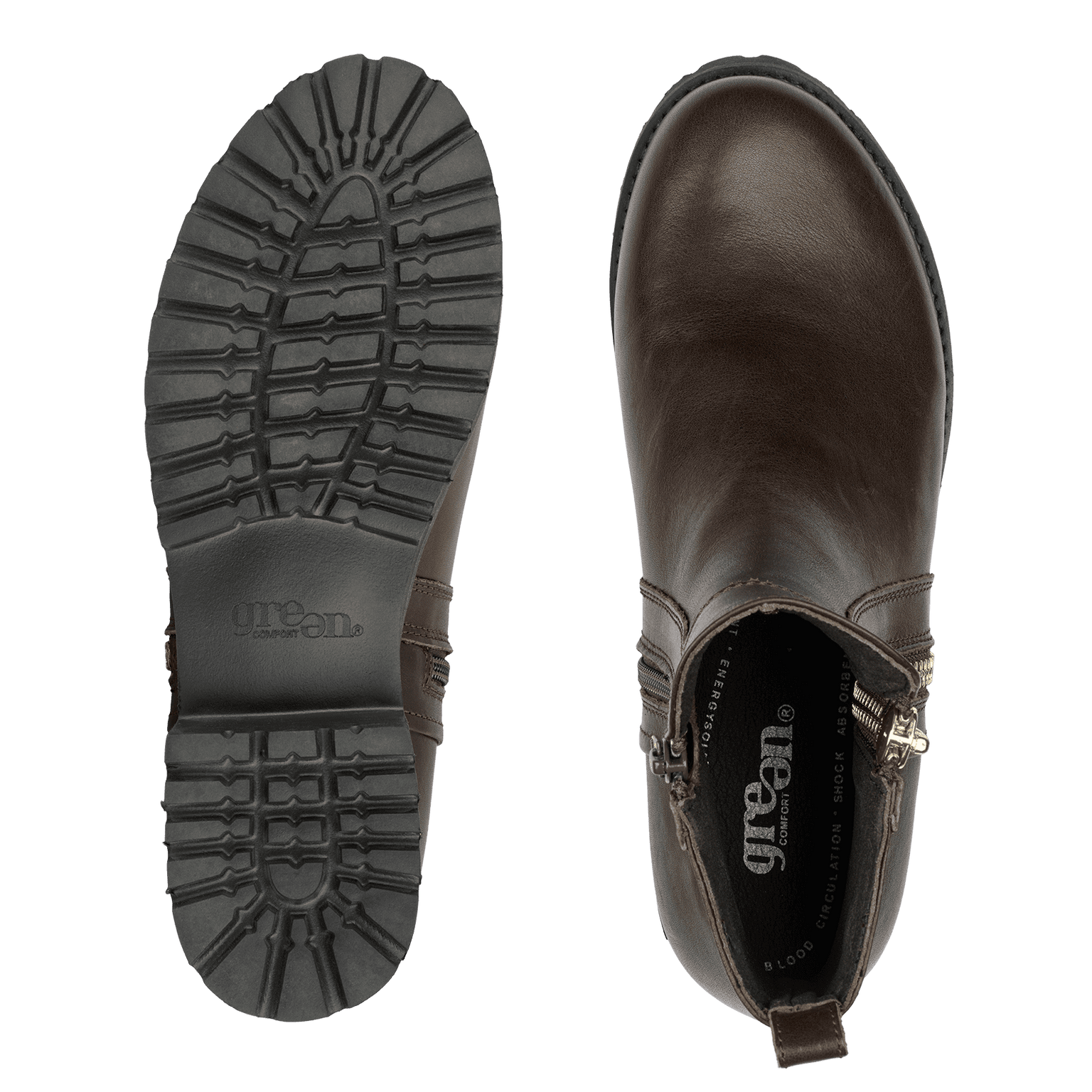 Green Comfort støvle med dobbelt lynlås by Green comfort