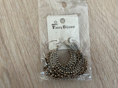 Boho hoop øreringe med vedhæng by Krone 1