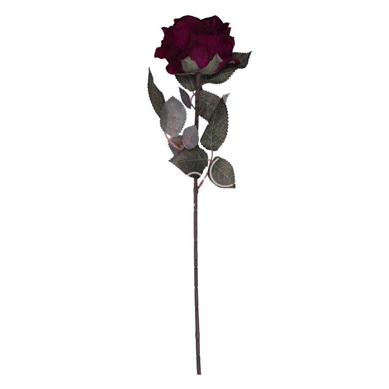 Kunstig rose rød 75 cm