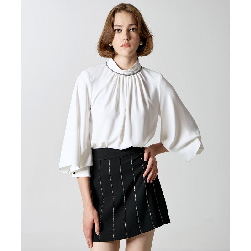 Access Fashion Blouse with rhinestones and sleeves