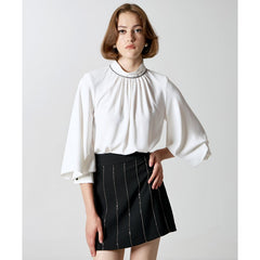 Access Fashion Blouse with rhinestones and sleeves