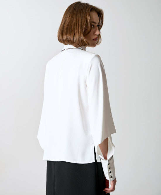 Access Fashion Blouse with rhinestones and sleeves