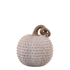 Pumpkin w. gold 15.5x13.5 cm antique latte