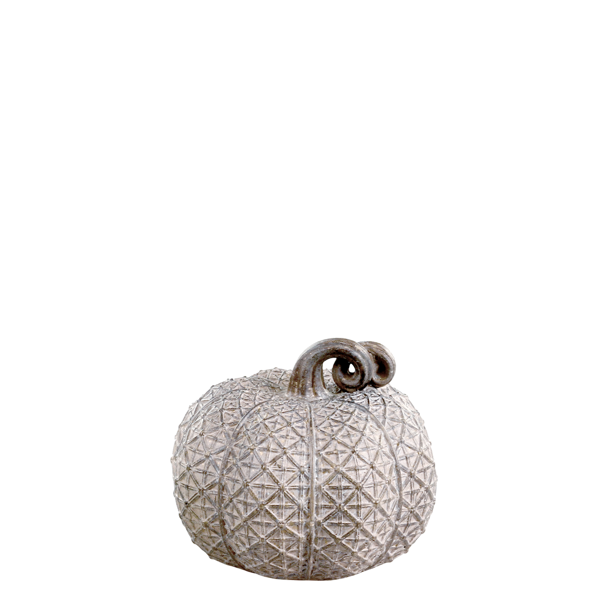 Pumpkin med guld 6,5 x 7,5 cm Antique Latte dekorationsgræskar