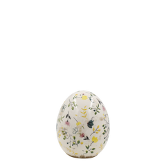Cavaillon Egg med blomstermotiv – 11,5x9,5 cm creme