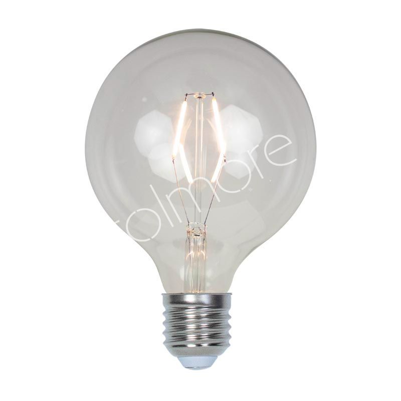 LED Pære G125 E27 2W – Klar – 13x13x16 cm