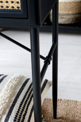 Skrivebord m. 3 skuffer, H80/L110/B42 cm sort by Chic Antique