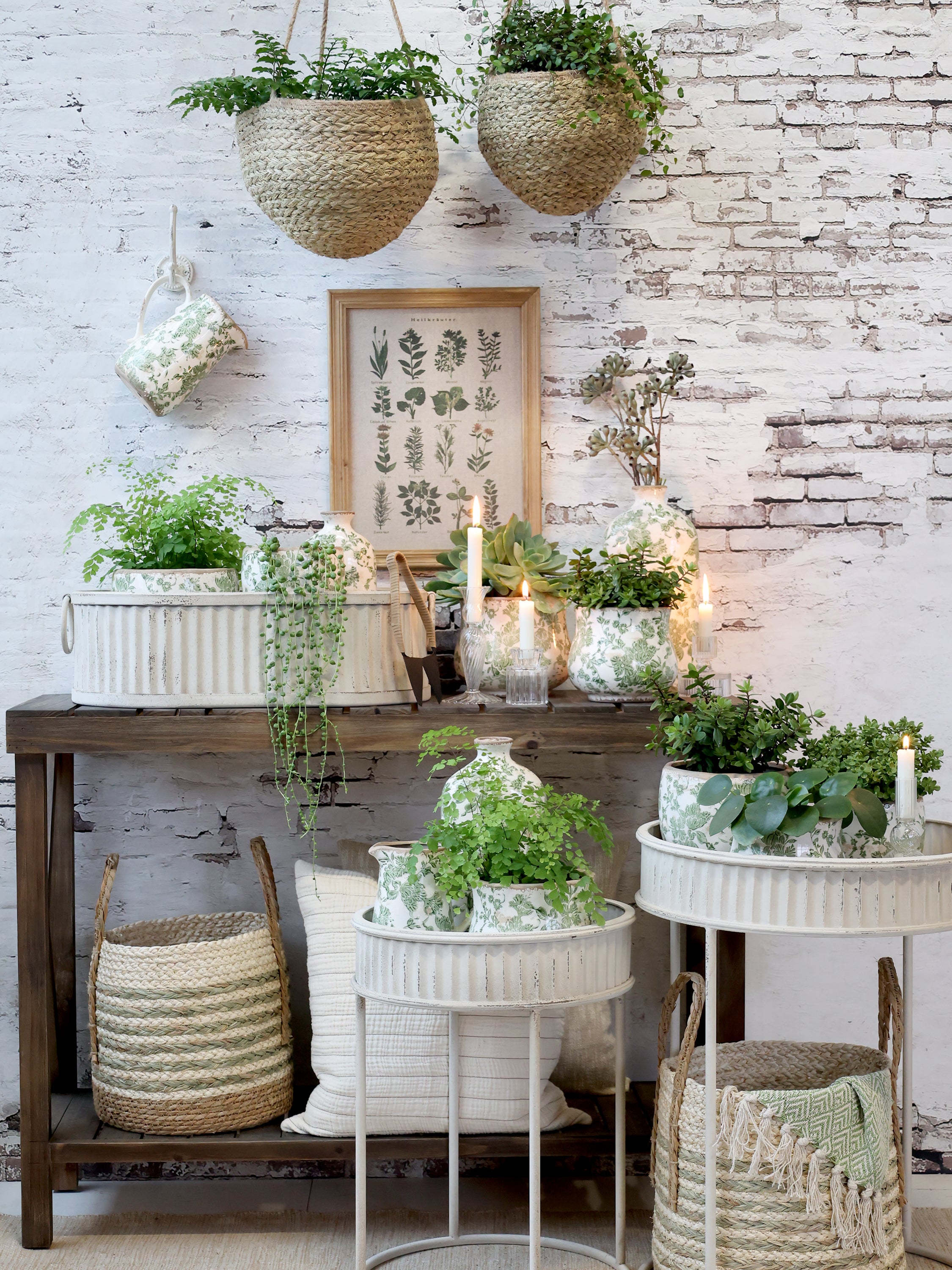 Anretterbord, H77/L105,5/B36 cm natur by Chic Antique