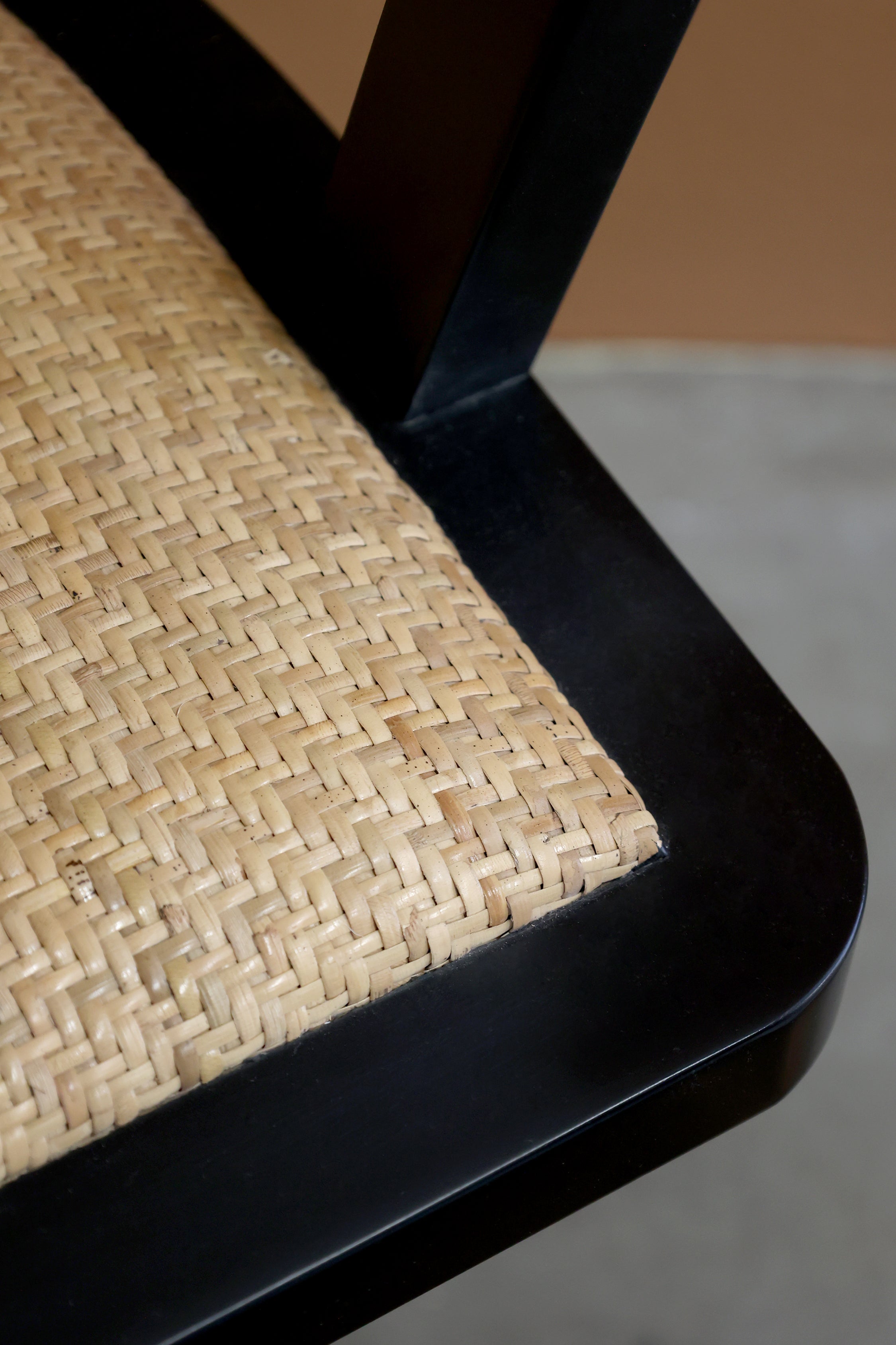 Fransk Kontorstol m. fletsæde & ryg, H80/L60/B60 cm antique sort by Chic Antique