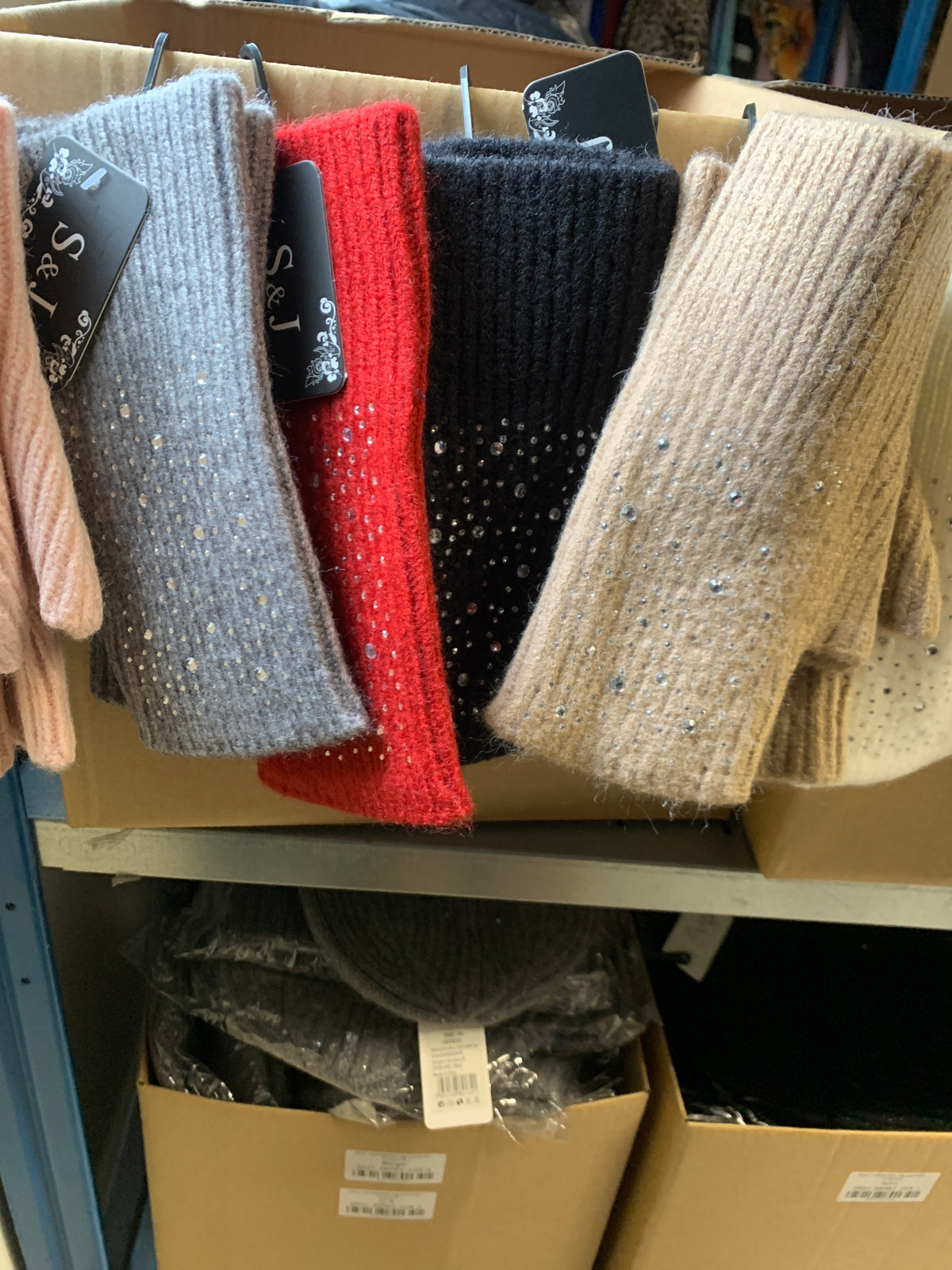 Fingerløse handsker med bling by Krone 1