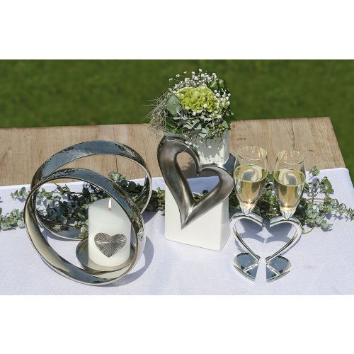 2 sæt champagne glas, hjerte 26 x Ø5 cm