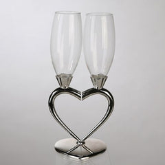2 sæt champagne glas, hjerte 26 x Ø5 cm