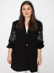 Blazer med puf blondeærmer - Polyester