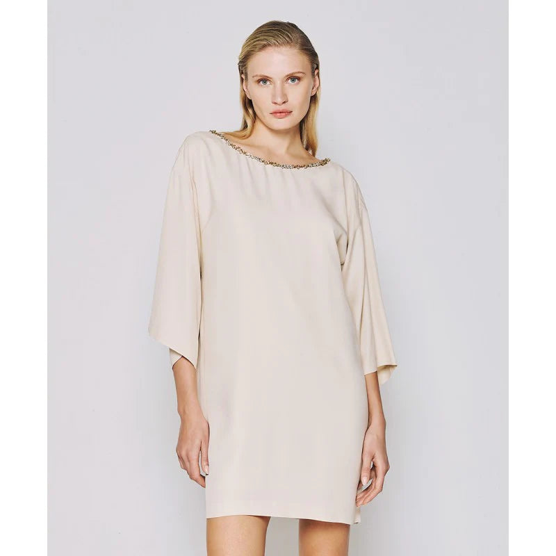 Access Mini dress with embroidered rhinestones by Krone 1