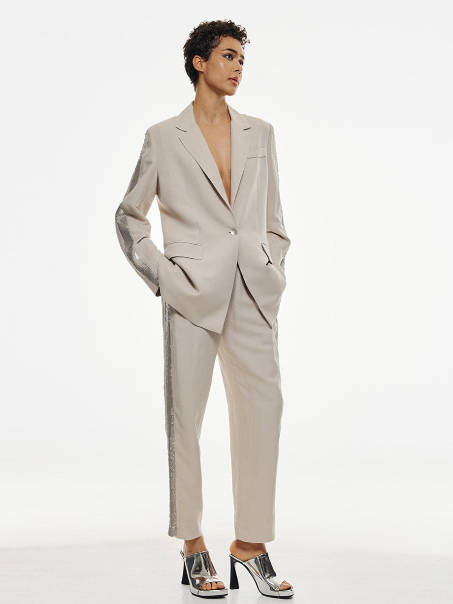 Access Jogger pants with elastic waistband and sequins by Krone 1