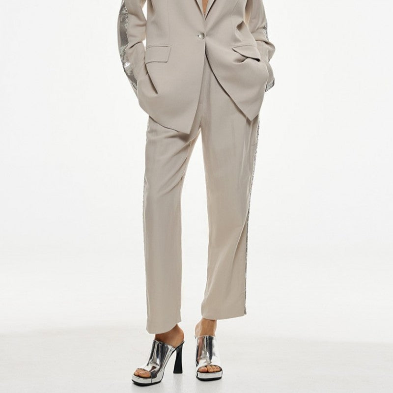 Access Jogger pants with elastic waistband and sequins by Krone 1