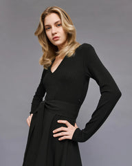 Access Kjole med stofkombination by Access Fashion