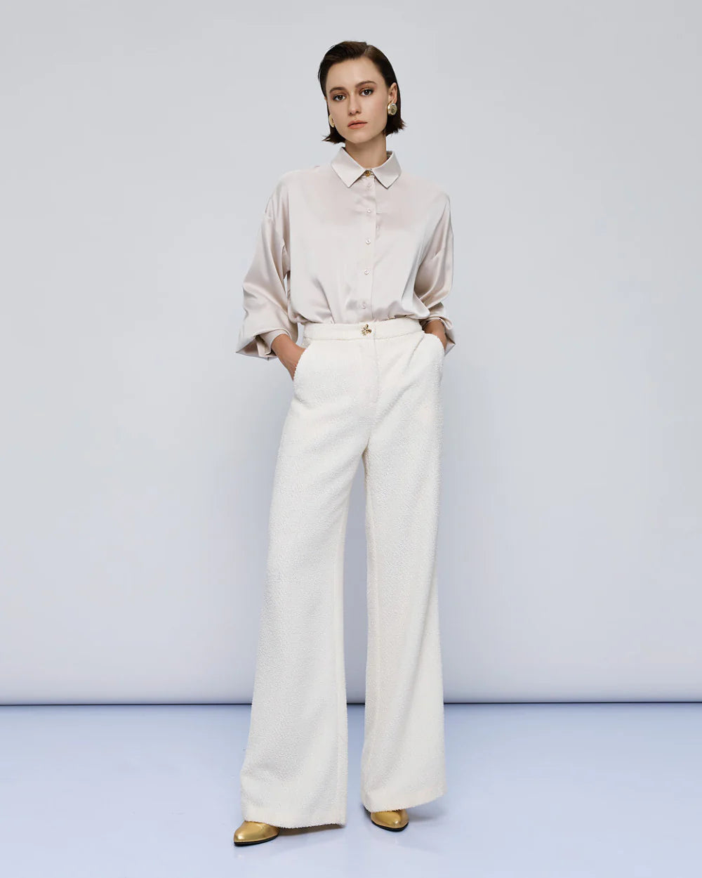 Access Bukser med en luftig tekstur by Access Fashion