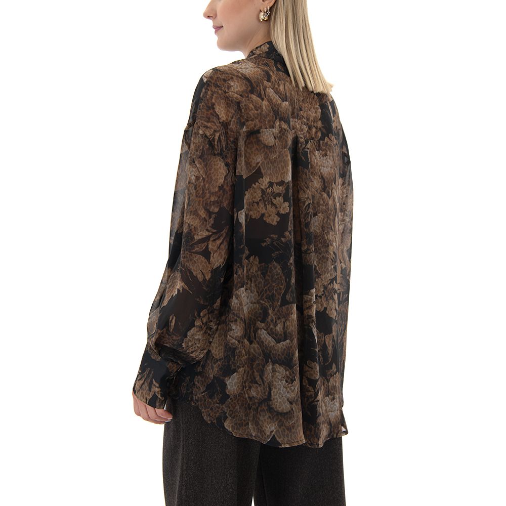 Access Blomstret skjorte med lynlås by Access Fashion