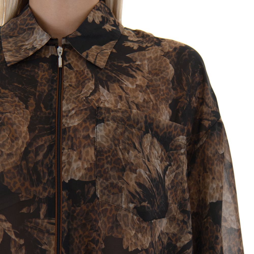 Access Blomstret skjorte med lynlås by Access Fashion