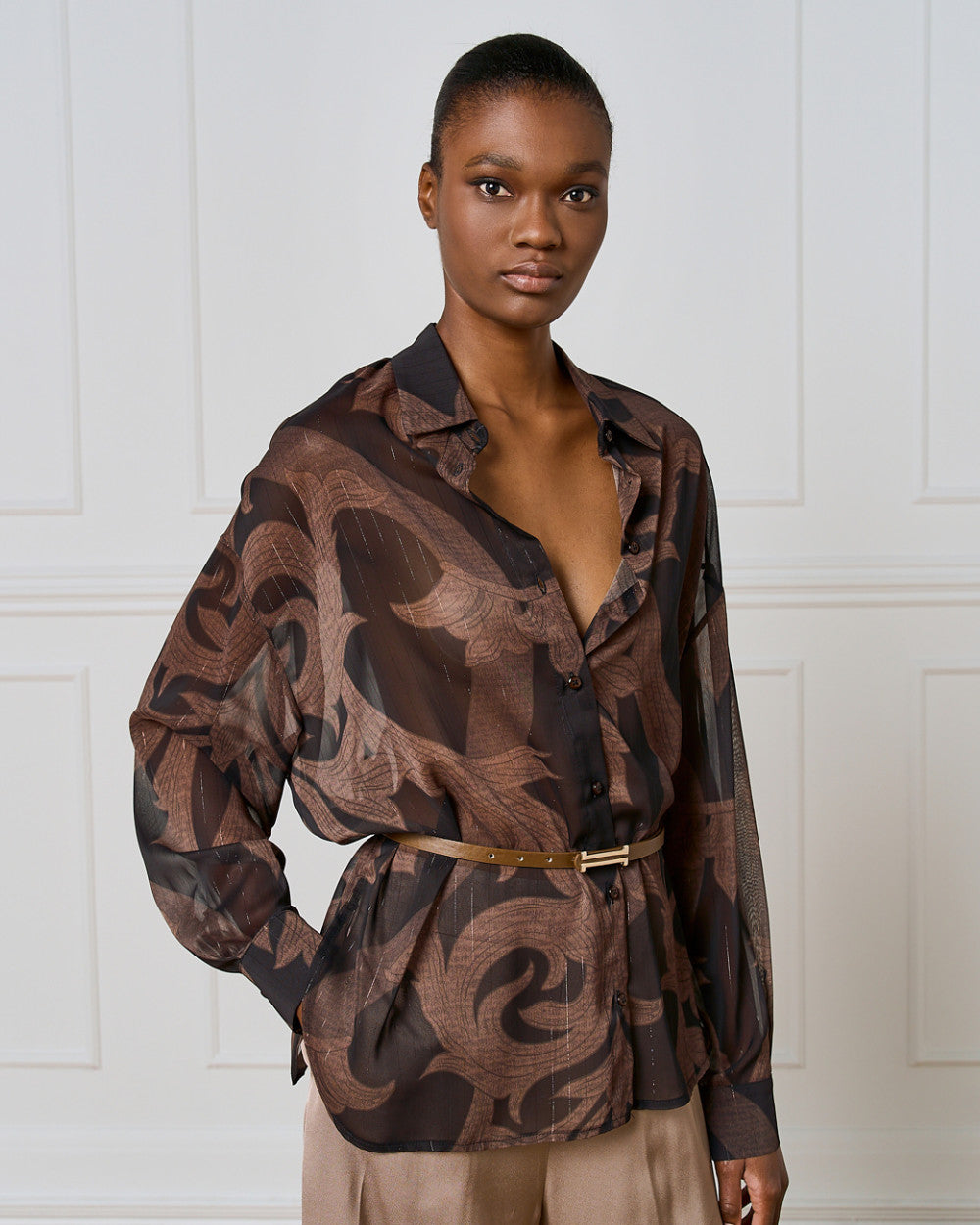 Access Printet skjorte i mesh by Access Fashion