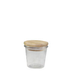 Vallet Storage jar w. wooden lid 7x7.5 cm