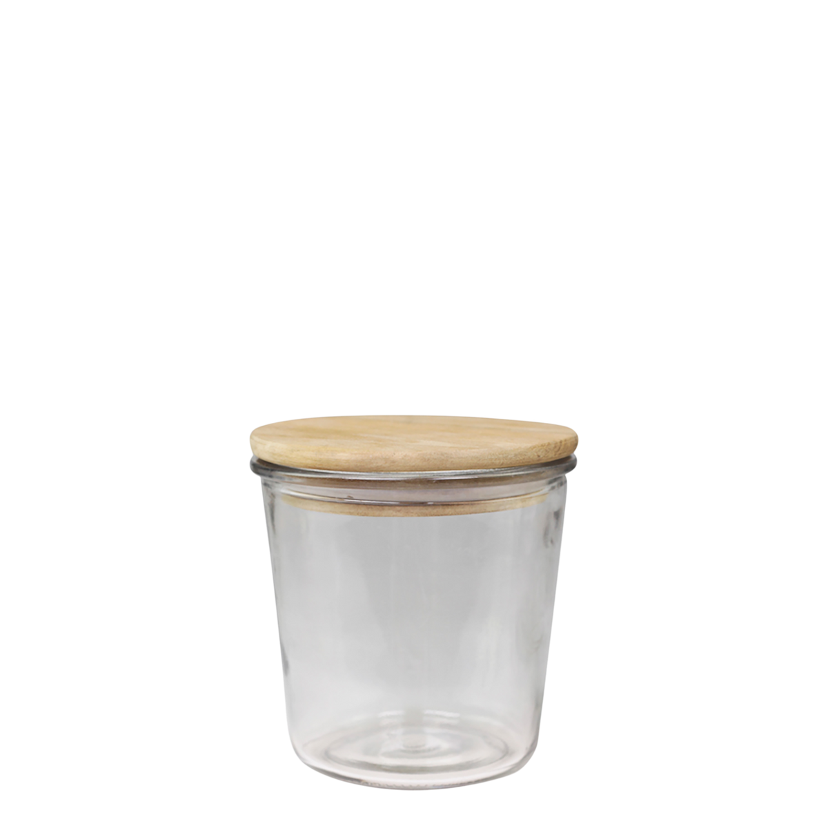 Vallet Opbevaringsglas med Trælåg 11,5 x 11 cm – Klar