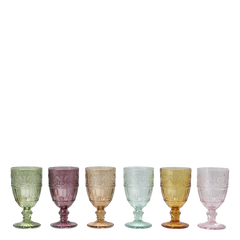 Saint-Émilion Wine Glass w. pattern 14.5x7.5 cm assorted colours
