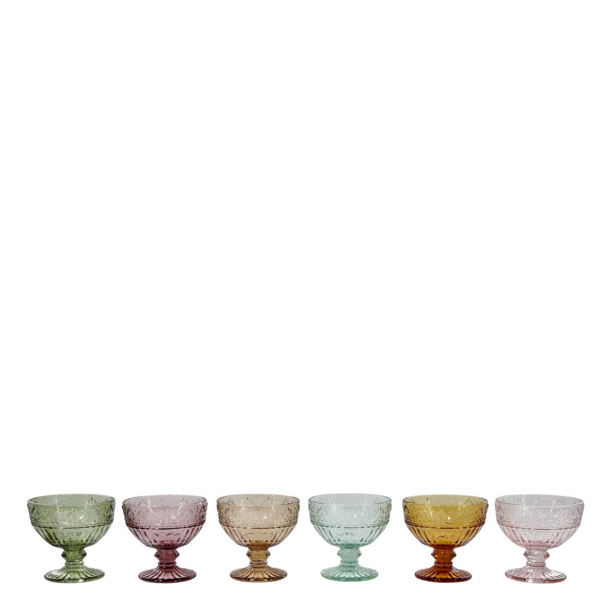 Saint-Émilion Glas med mønster 10x10,5 cm assorterede farver