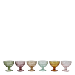 Saint-Émilion Glas med mønster 10x10,5 cm assorterede farver