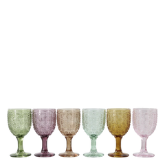 Saint-Émilion vinglas med mønster 16x7.5 cm assorterede farver